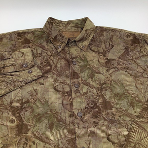 Clearwater Outfitters Mens Long‎ Sleeve Button Up Camo Deer Shirt Size XL